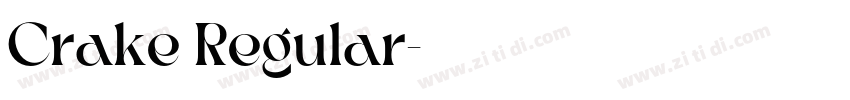 Crake Regular字体转换